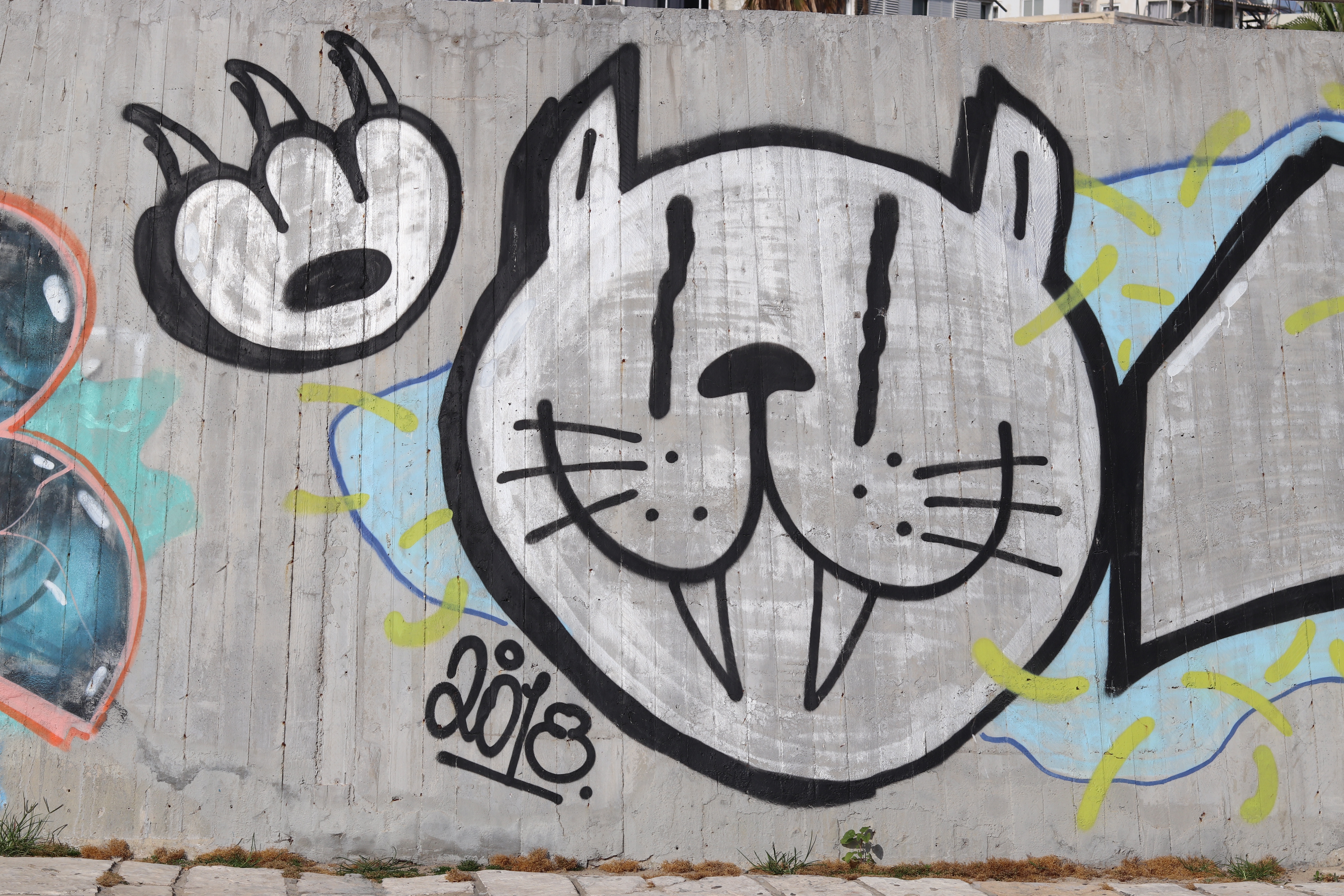 Cat Graffiti near the Tel Aviv Marina