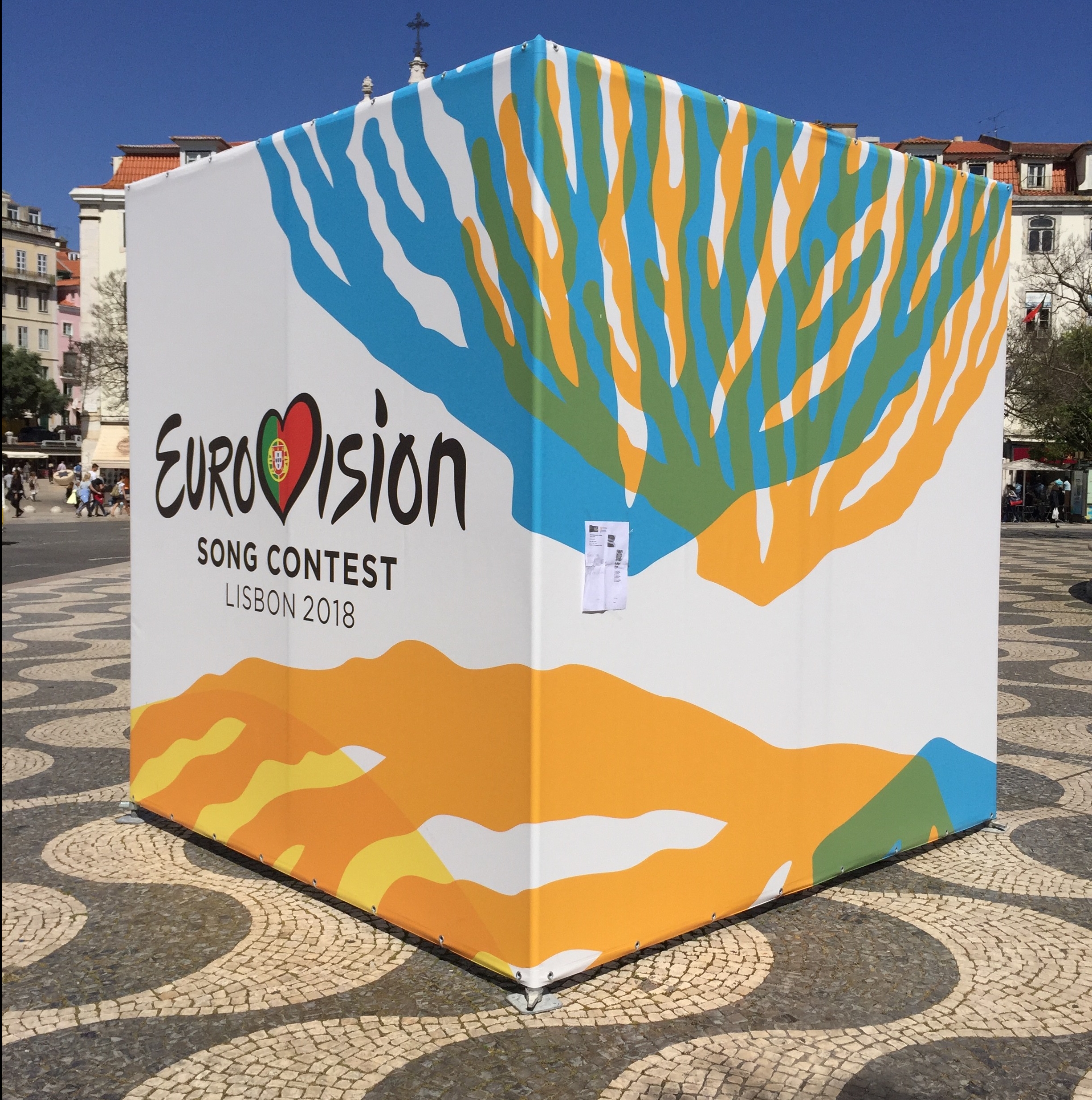 Eurovision Logos in Lisbon, Portugal